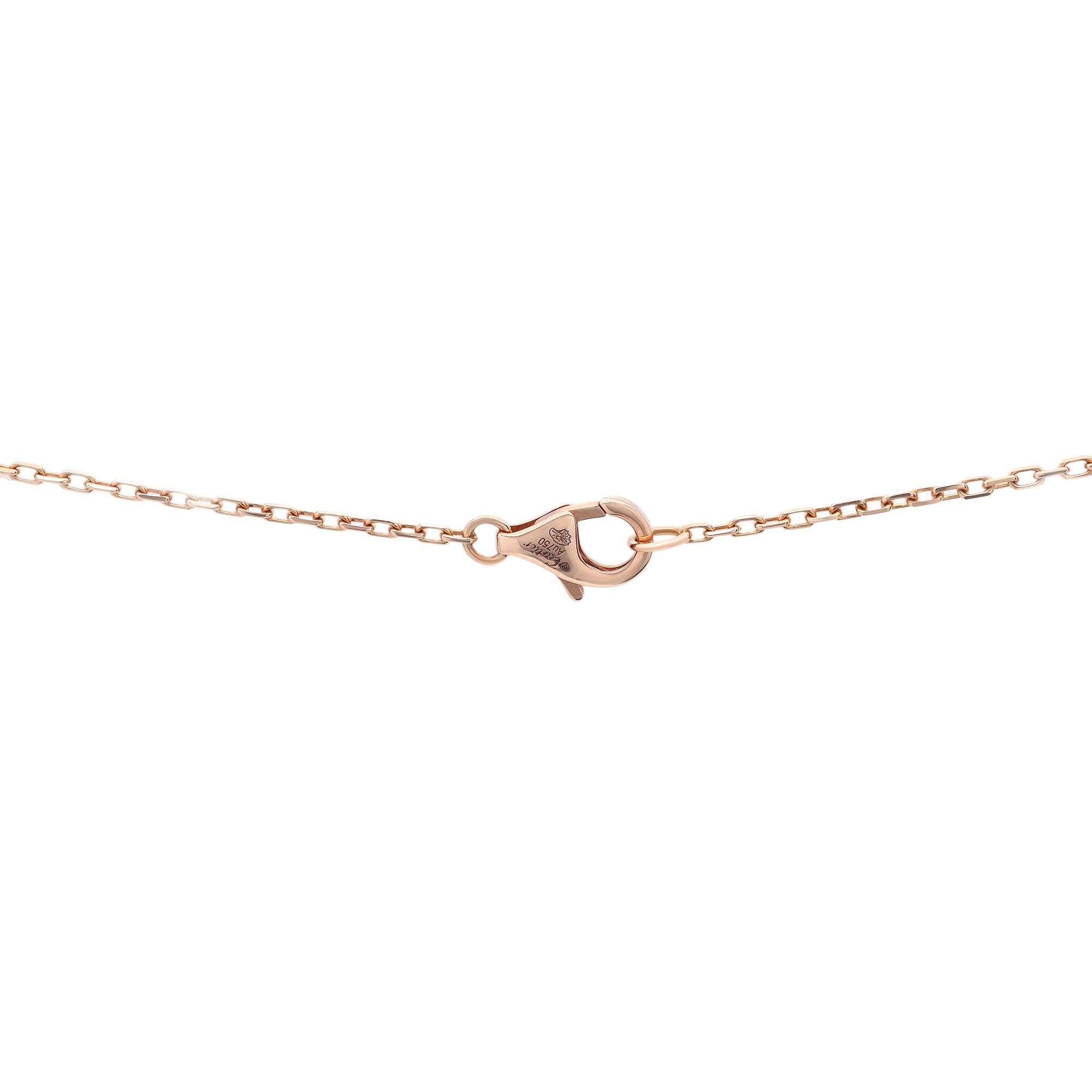 Taglio rotondo Ciondolo Logo Cartier Doppia C De Cartier in oro rosa 18K 0,10cttw in vendita