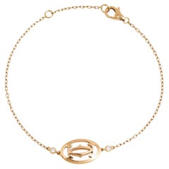 Cartier Double C de Cartier Logo Diamond 18k Rose Gold Bracelet