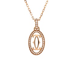 Cartier Double C de Cartier Pendant Necklace 18K Rose Gold and Diamonds