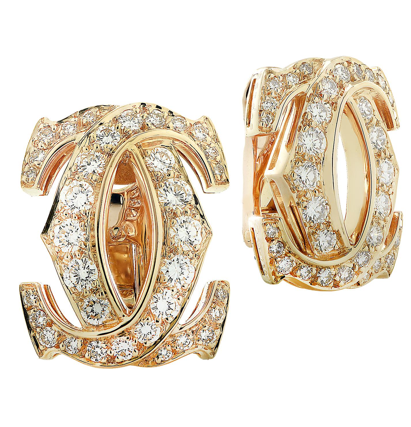 chanel double c earrings