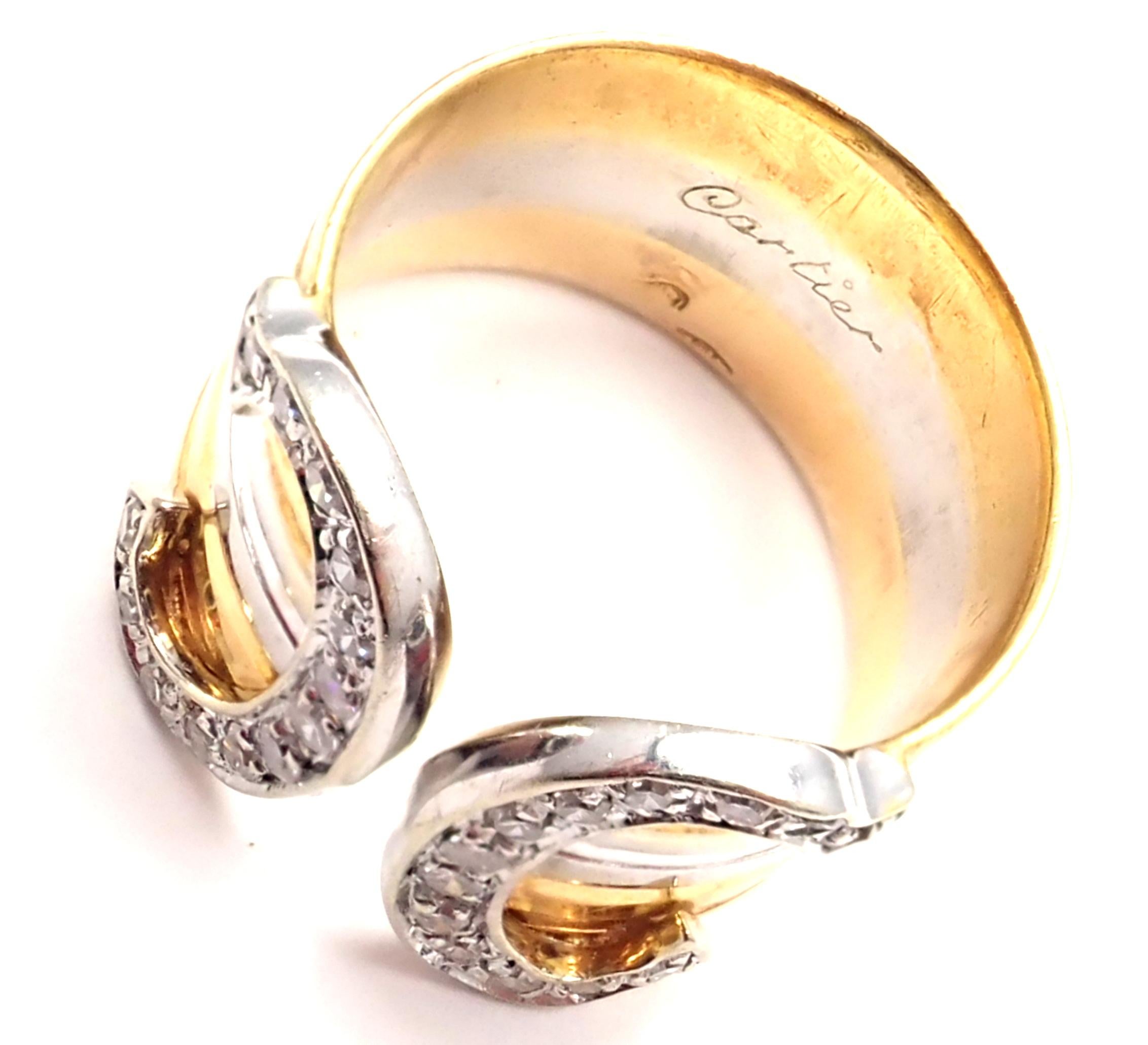 Cartier Dreifarbiger Goldring mit Diamanten im Doppel-C-Schliff 3