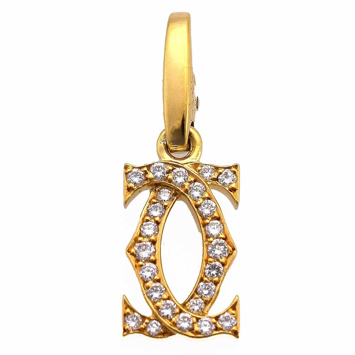 Brand:Cartier
Name:2C Charm
Material:Diamond, 750 K18 YG yellow gold
Weight:2.2g（Approx)
Size:W8mm×H25mm×D2mm / W0.31