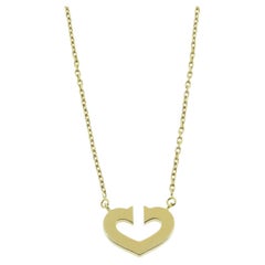 Cartier Double C Heart Pendant Necklace
