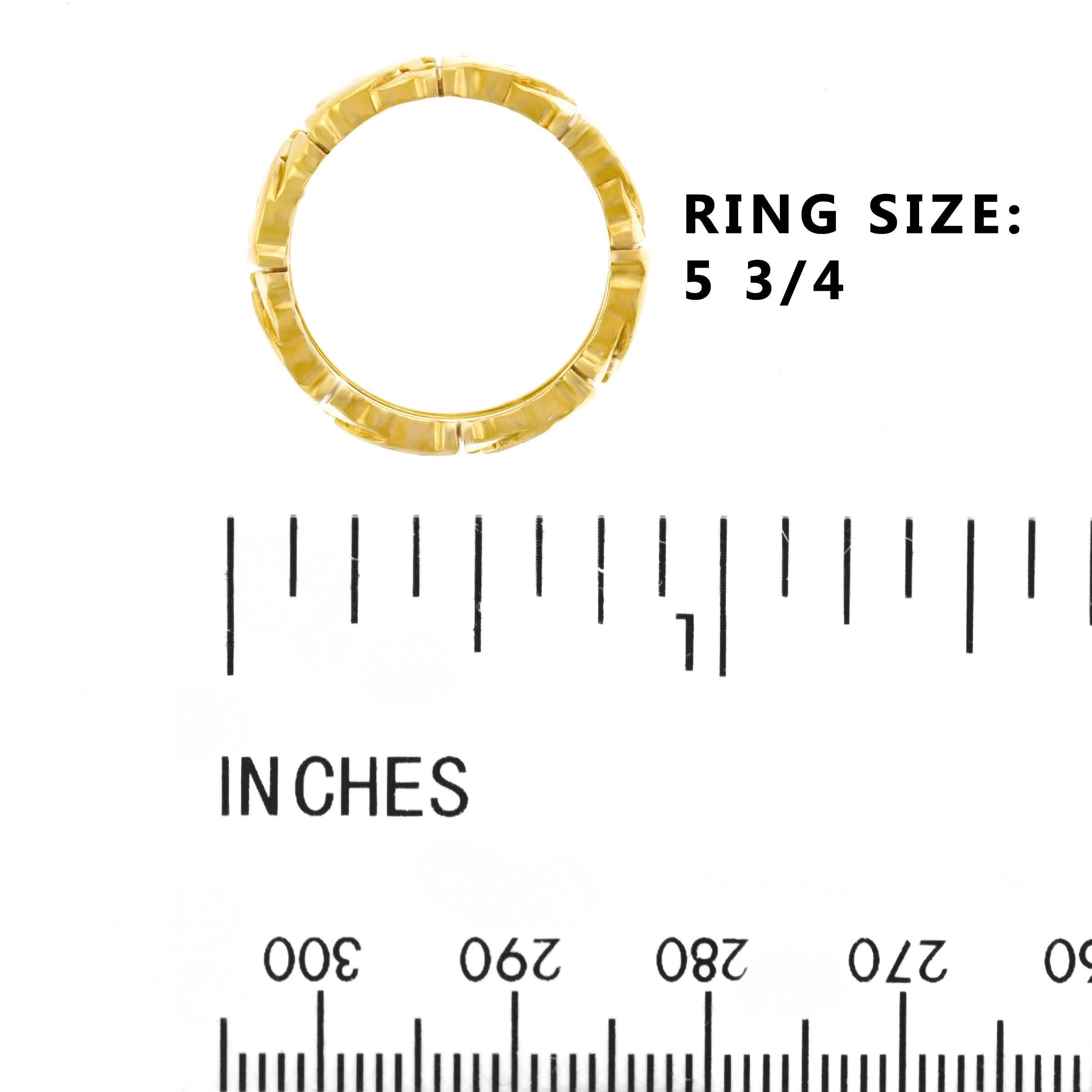 Cartier Double C Logo Motif Gold Ring 2