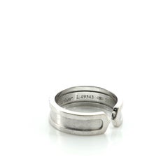 Cartier Double C Ring 18 Karat White Gold