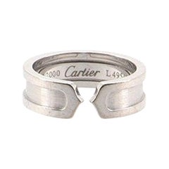 Cartier DOUBLE C Ring 18 Karat White Gold
