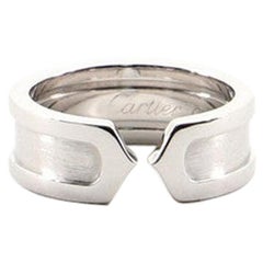 Cartier Double C-Ring 18 Karat White Gold