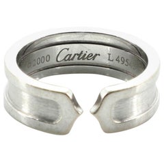 Cartier Double C Ring 18 Karat White Gold
