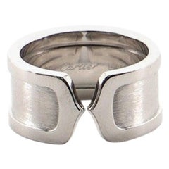 Cartier Double C Ring 18 Karat White Gold