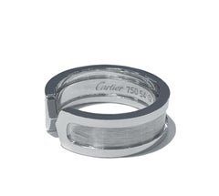Cartier Double C Ring in 18 Karat White Gold