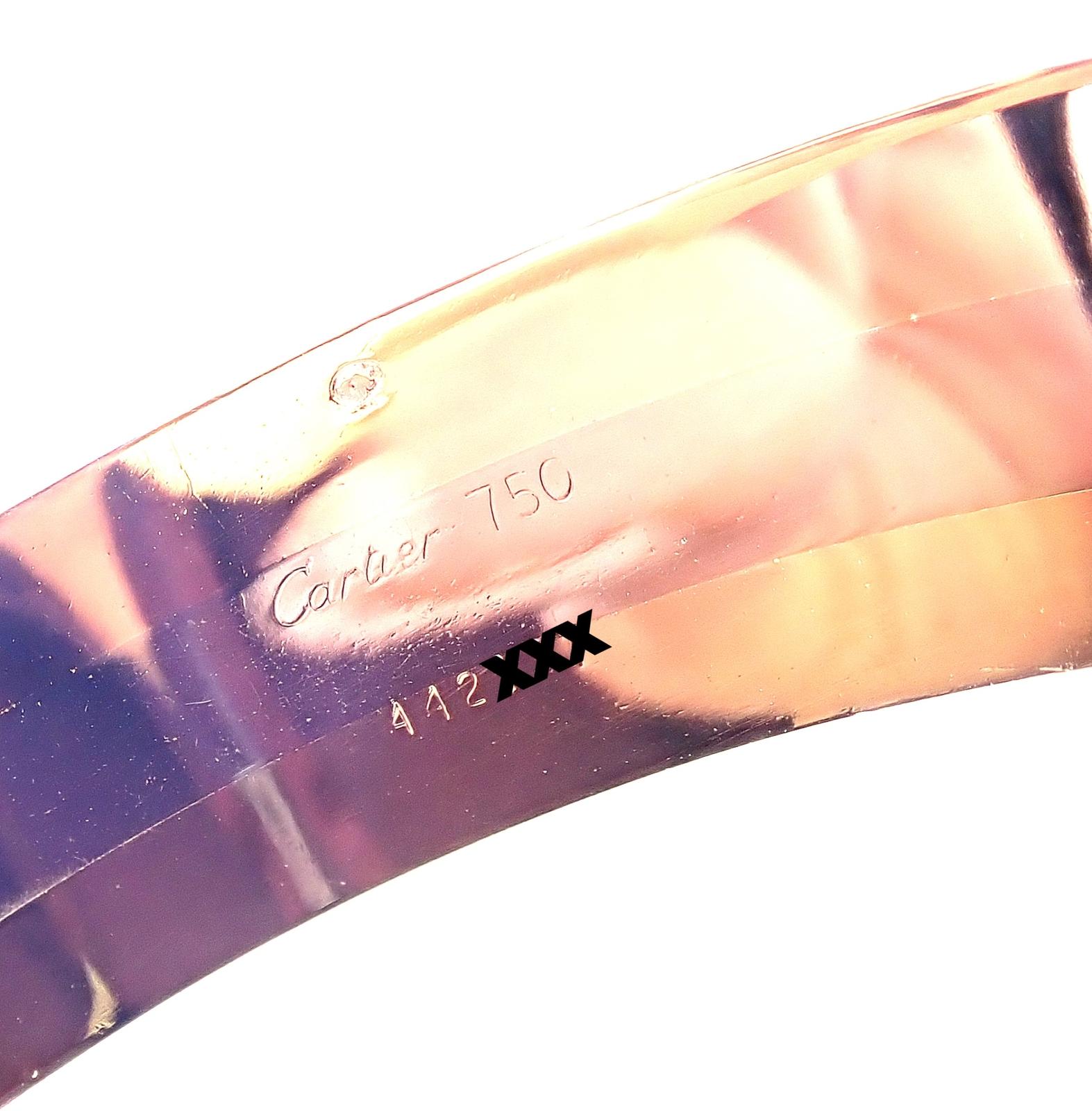 Pulsera brazalete trinitaria doble C tricolor de oro Cartier en venta 5