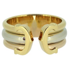 Cartier Double C Tri-Colour Ring Size N (54)