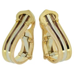 Cartier Double C Vintage Clip On Ohrringe