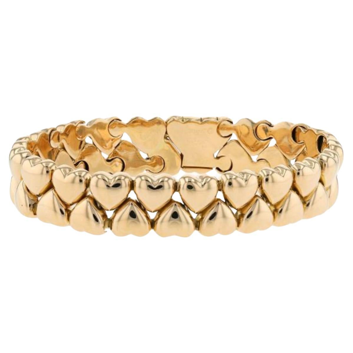 Cartier Double Coeurs Gold Bracelet For Sale