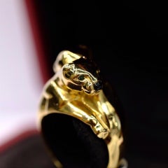Cartier Doppelkopf Panthere Gold Ring 18 Karat