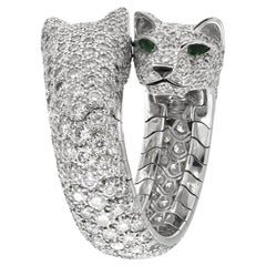 Bague Panthère à deux têtes avec diamants de Cartier
