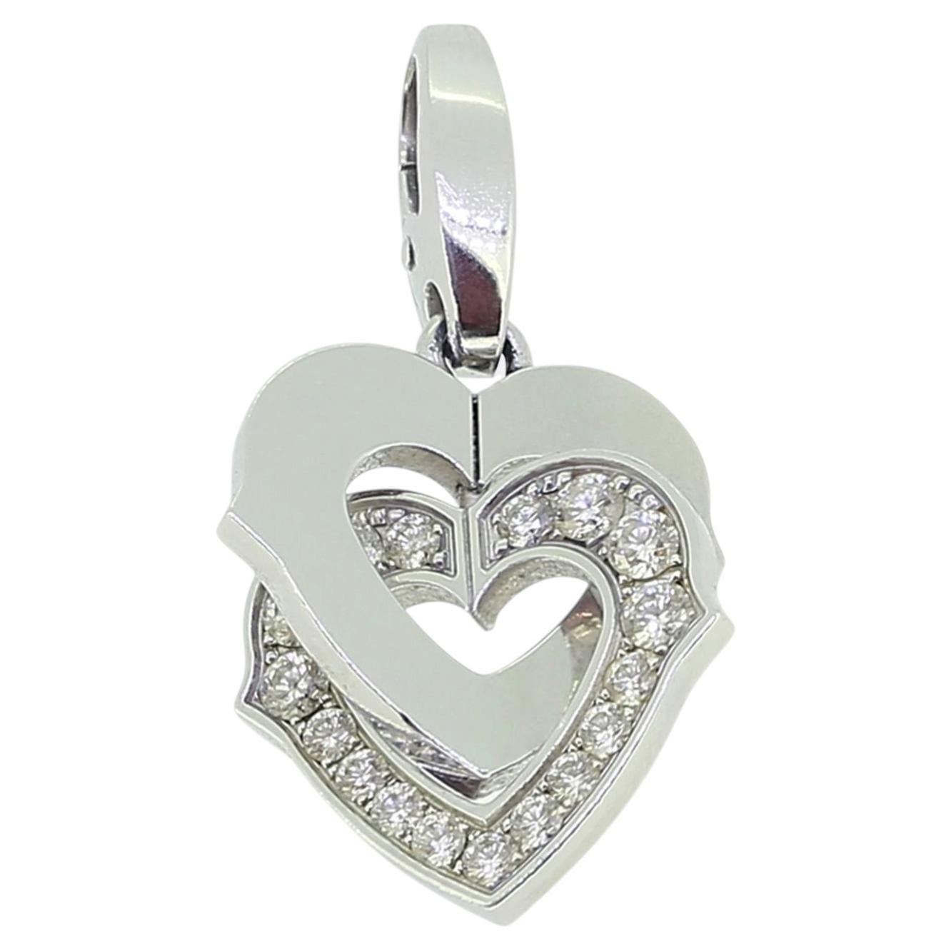Colgante Cartier Doble Corazón Diamante
