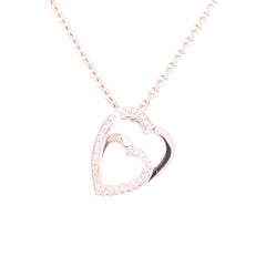 Cartier Double Heart Diamond Necklace