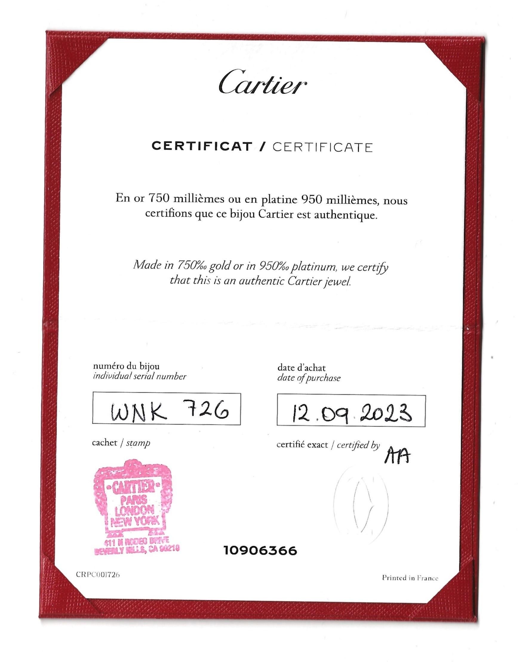 Cartier Double Hoop Love Ohrringe mit abnehmbarem Boden aus 18 Karat Weißgold im Angebot 8
