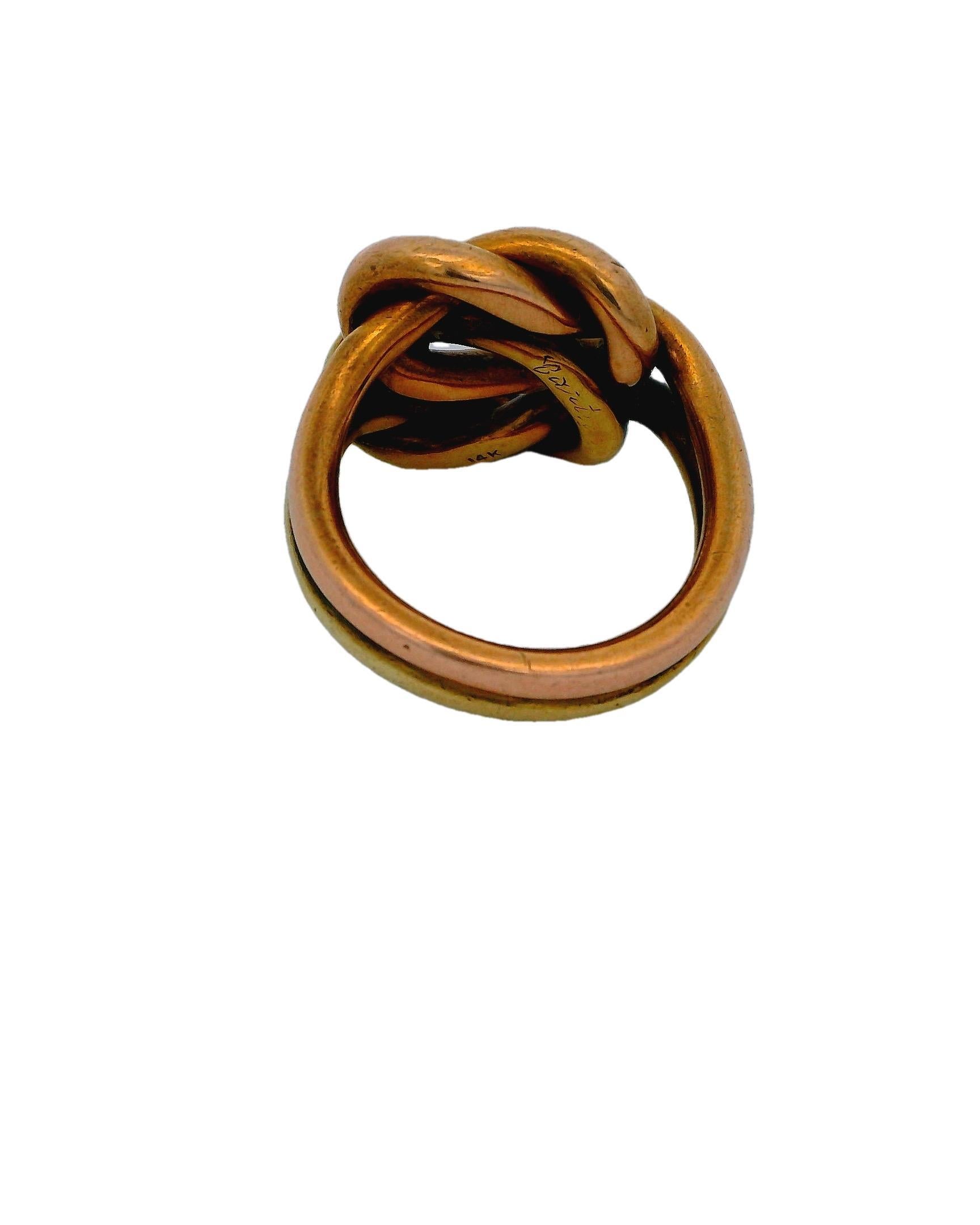 Cartier Double Knot 14K Yellow & Rose Gold Ring 1
