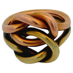 Cartier Double Knot 14K Yellow & Rose Gold Ring