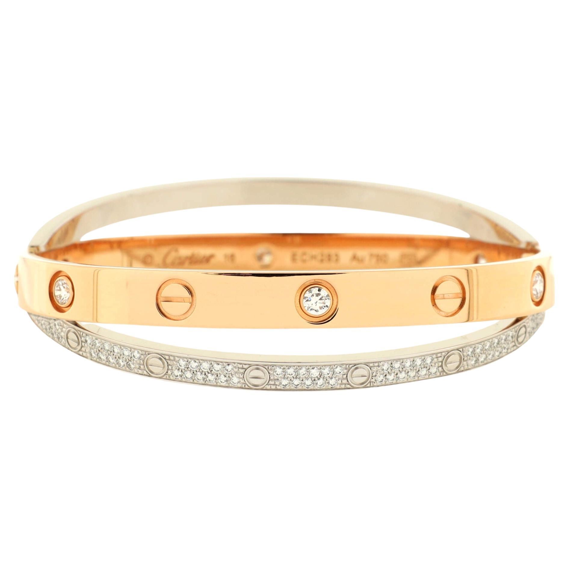 Cartier Love Bracelet Pave Diamond 13 For Sale on 1stDibs cartier