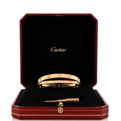 Cartier Double Love Bracelet 18K Rose Gold with Diamonds