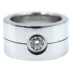 Cartier Double Love Diamond Ring 18 Karat White Gold