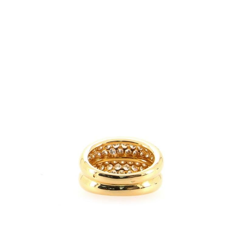 Cartier Double Mimi Ring 18K Gelbgold und Diamanten im Zustand „Gut“ in New York, NY