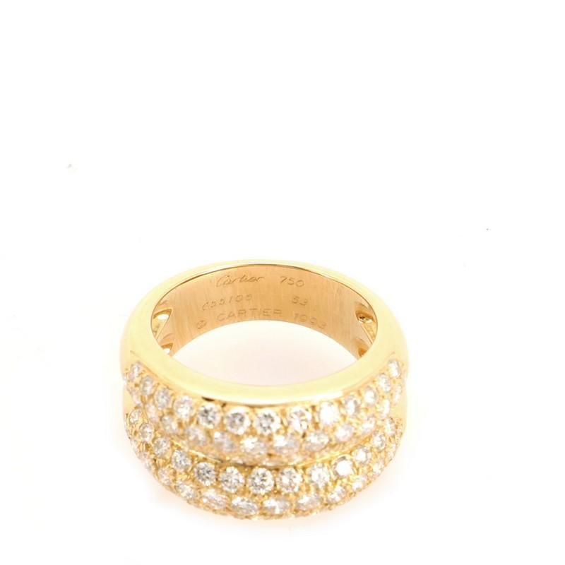 Cartier Double Mimi Ring 18K Gelbgold und Diamanten für Damen oder Herren