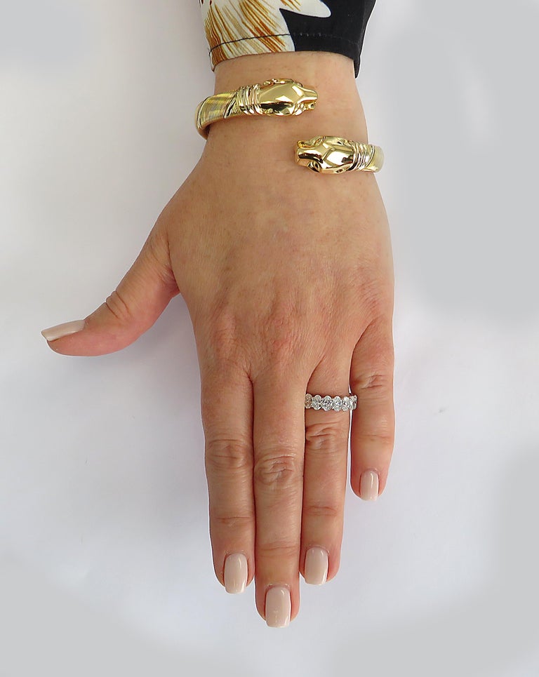 CARTIER Diamond and Sapphire Double Panther Bracelet – Yafa Signed Jewels
