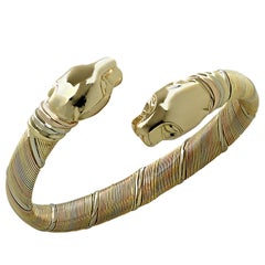 Cartier Double Panther Bypass Bangle Bracelet