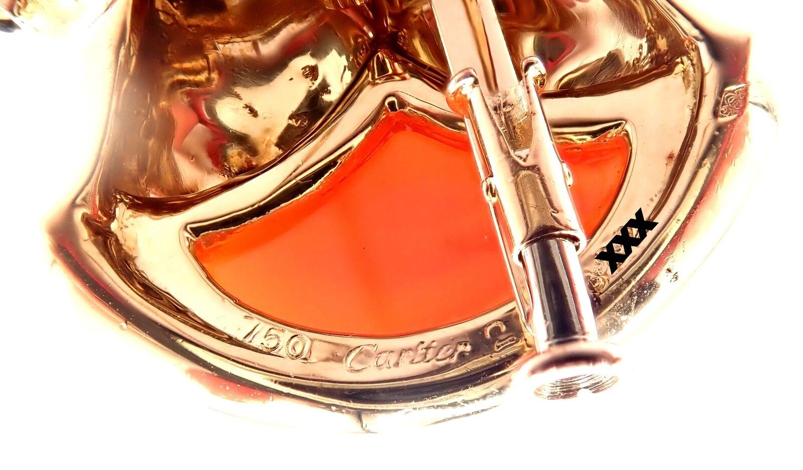 Cartier Double Panther Panthere Emerald Jasper Onyx Yellow Gold Pin Brooch For Sale 2