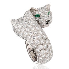 Cartier Double Panthere Lakarda 18k Gold Diamond Ring