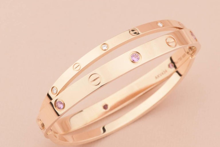 Pink Sapphire Bracelet in Rose Gold KLENOTA