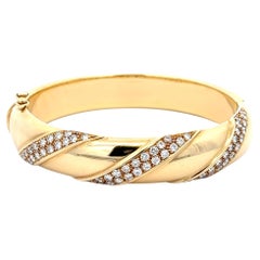 Cartier Double Ribbon 2.10ctw Diamond Bracelet 18K Yellow Gold