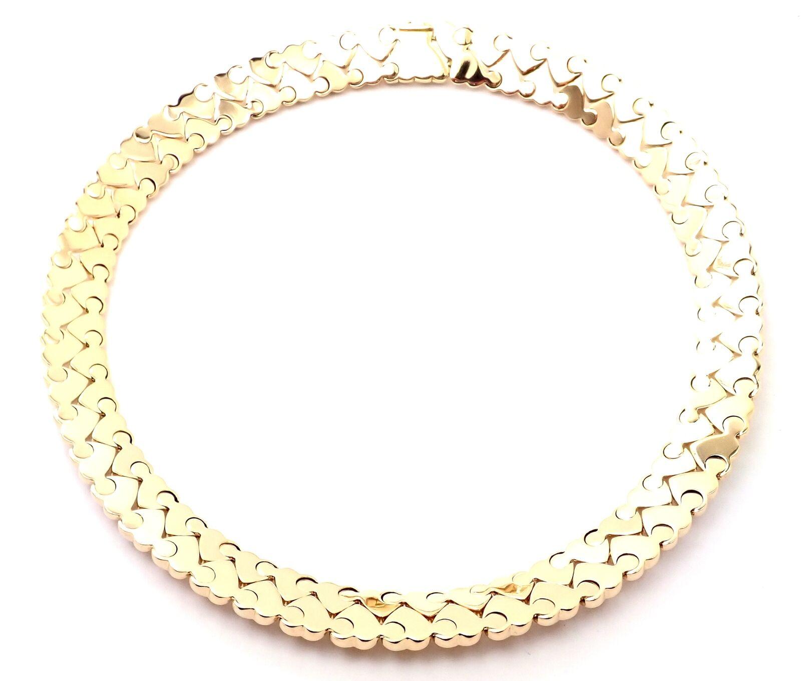 Cartier Double Row Heart Yellow Gold Choker Necklace 1