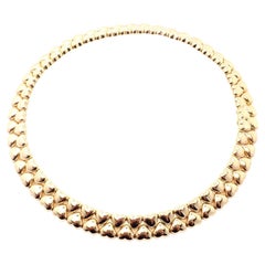 Cartier Double Row Heart Yellow Gold Choker Necklace