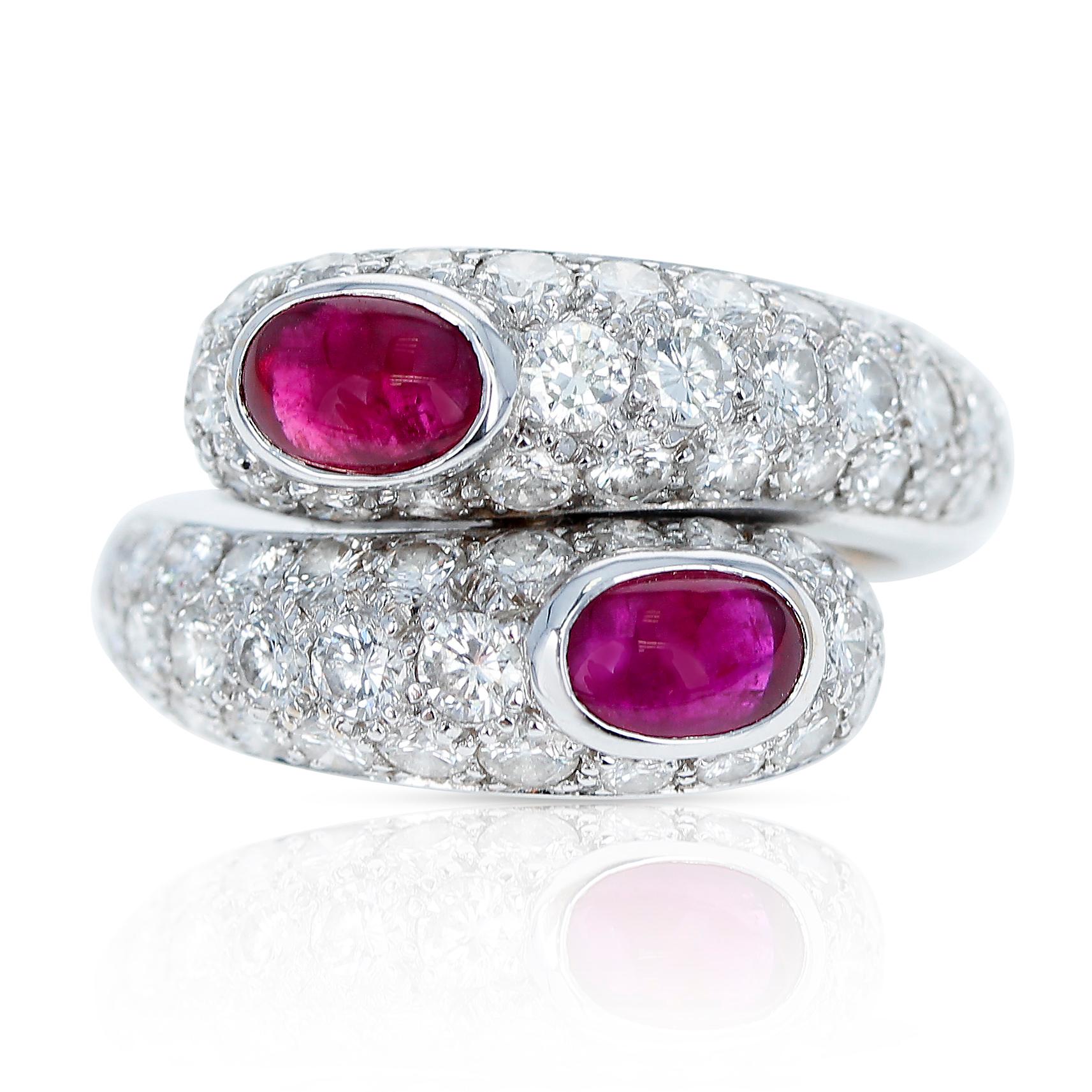 double ruby ring