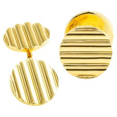 Vintage Cartier Double Sided Yellow Gold Cufflinks