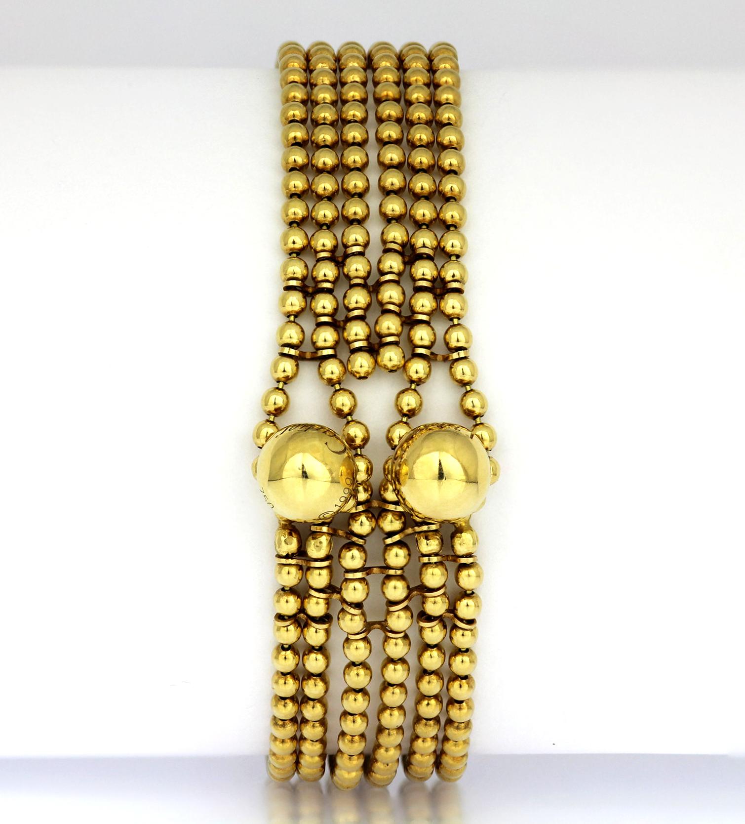 cartier gold bead bracelet