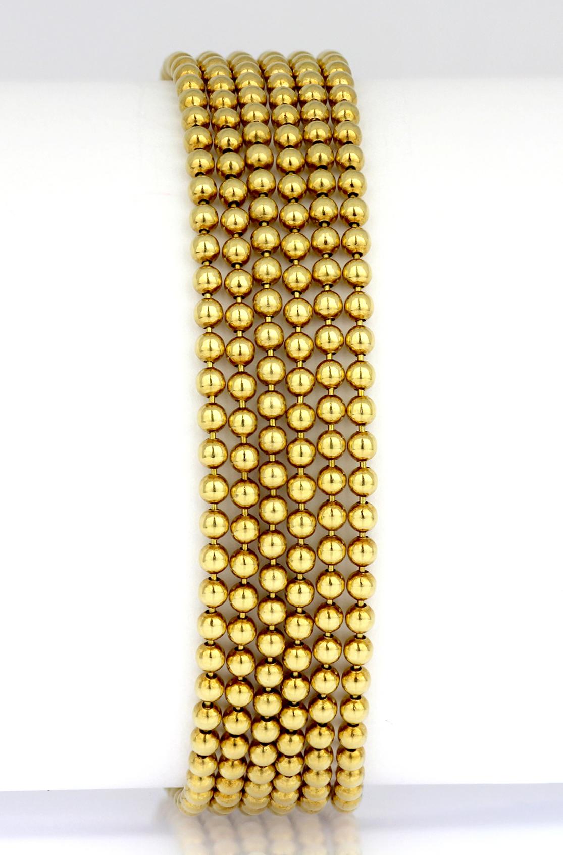 gold bead bracelet cartier