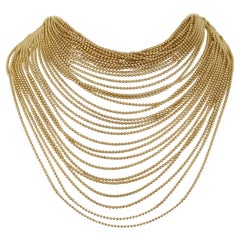 Cartier Draperie Collier Vintage en or jaune 18k avec perles