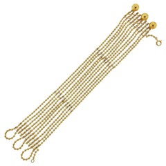 Vintage Cartier Draperie de Decolette Gold 10 Strand Bracelet