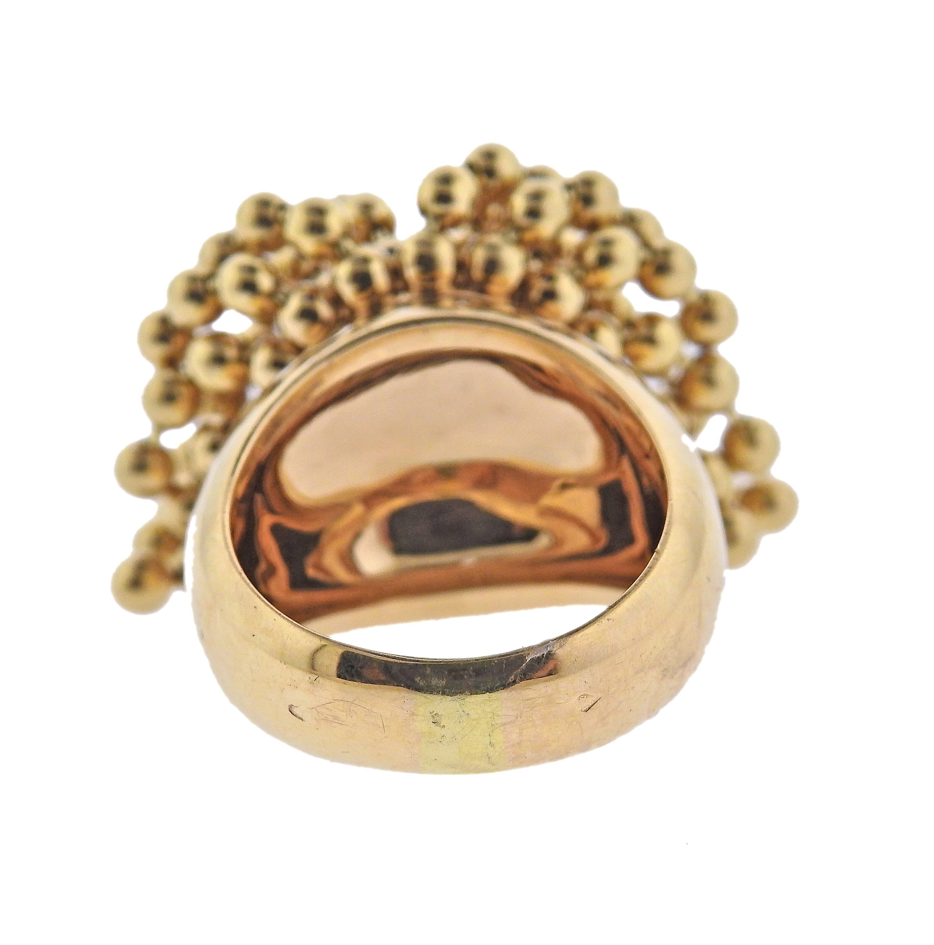 Cartier Draperie de Decolette-Cocktailring aus Gold im Zustand „Hervorragend“ in New York, NY