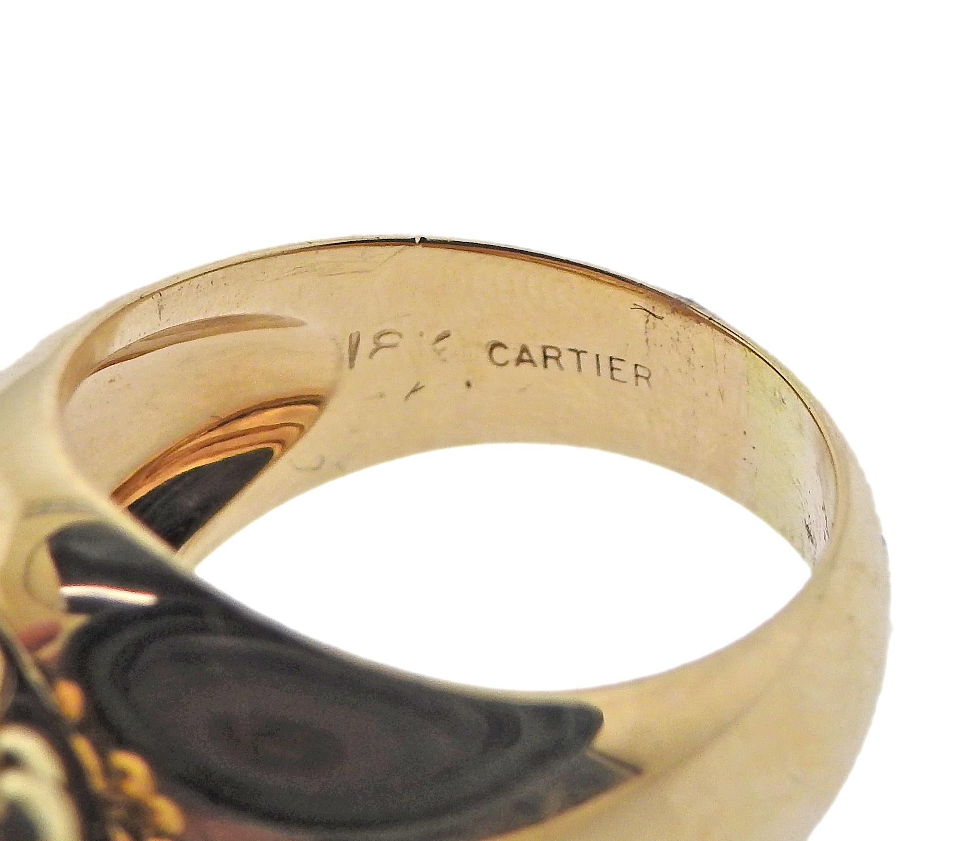 Cartier Draperie de Decolette-Cocktailring aus Gold Damen