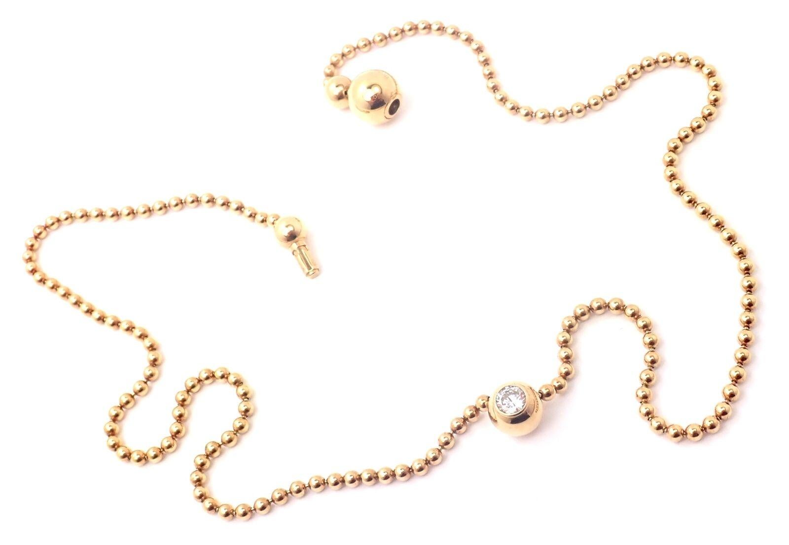 Cartier Draperie De Decollate Diamond Yellow Gold Chain Necklace 7