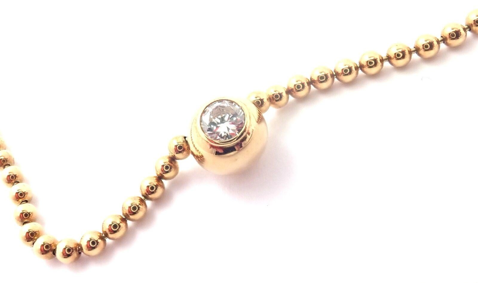 Cartier Draperie De Decollate Diamond Yellow Gold Chain Necklace 1