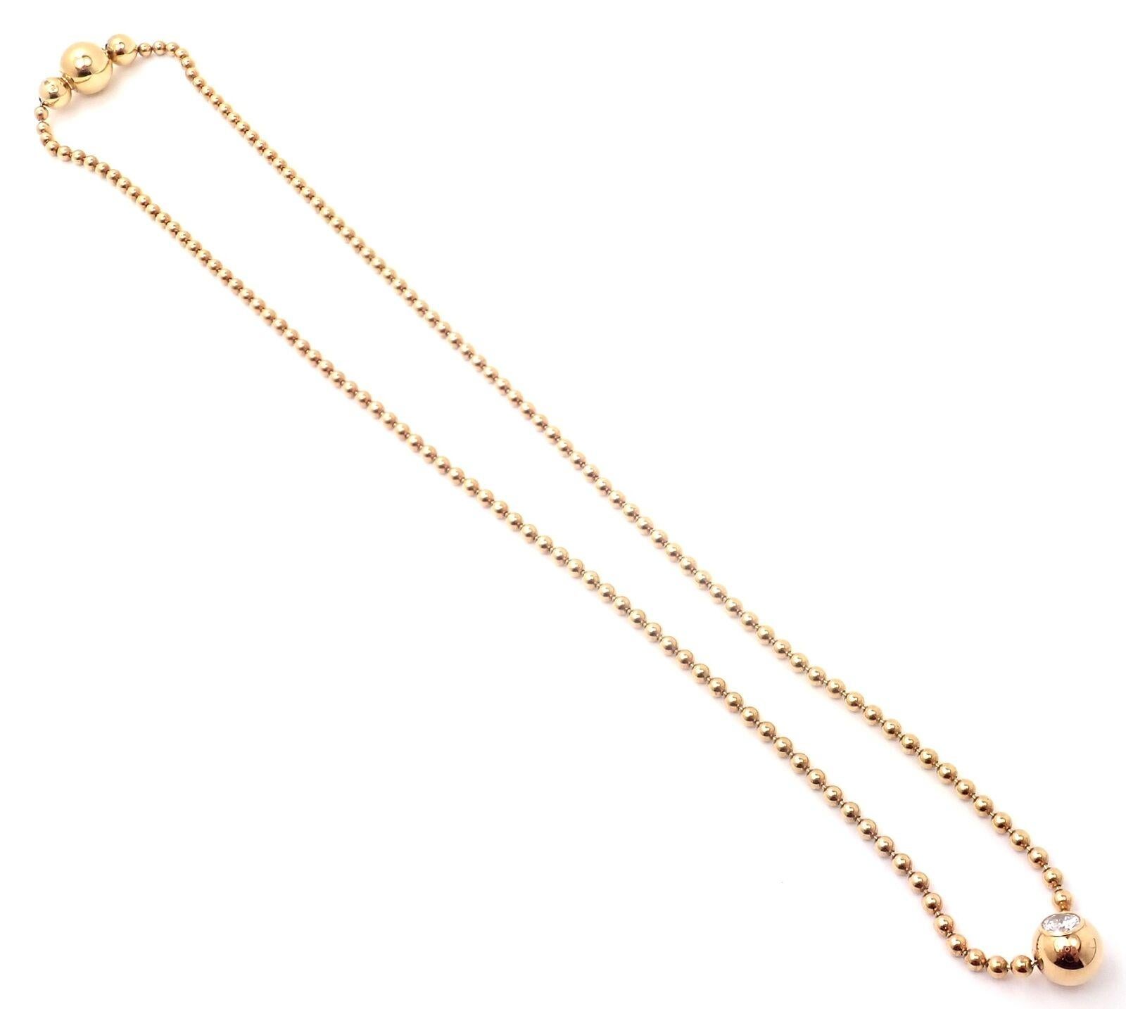 Cartier Draperie De Decollate Diamond Yellow Gold Chain Necklace 2