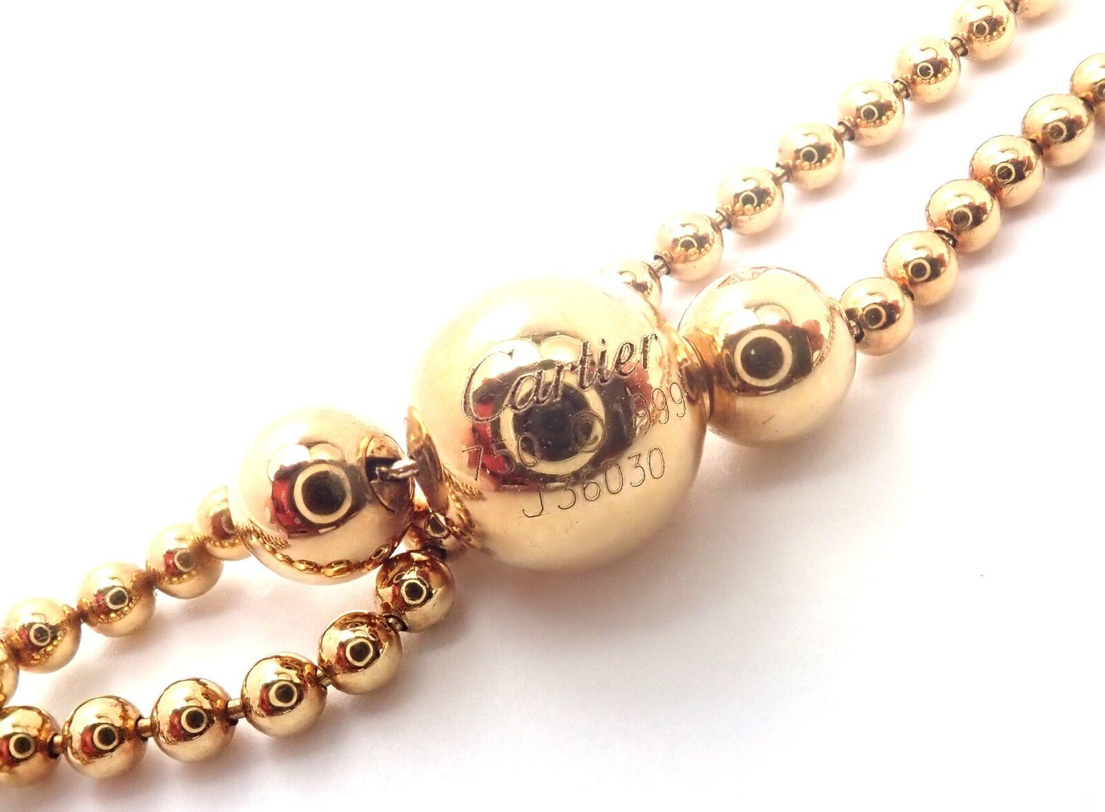 Cartier Draperie De Decollate Diamond Yellow Gold Chain Necklace 4